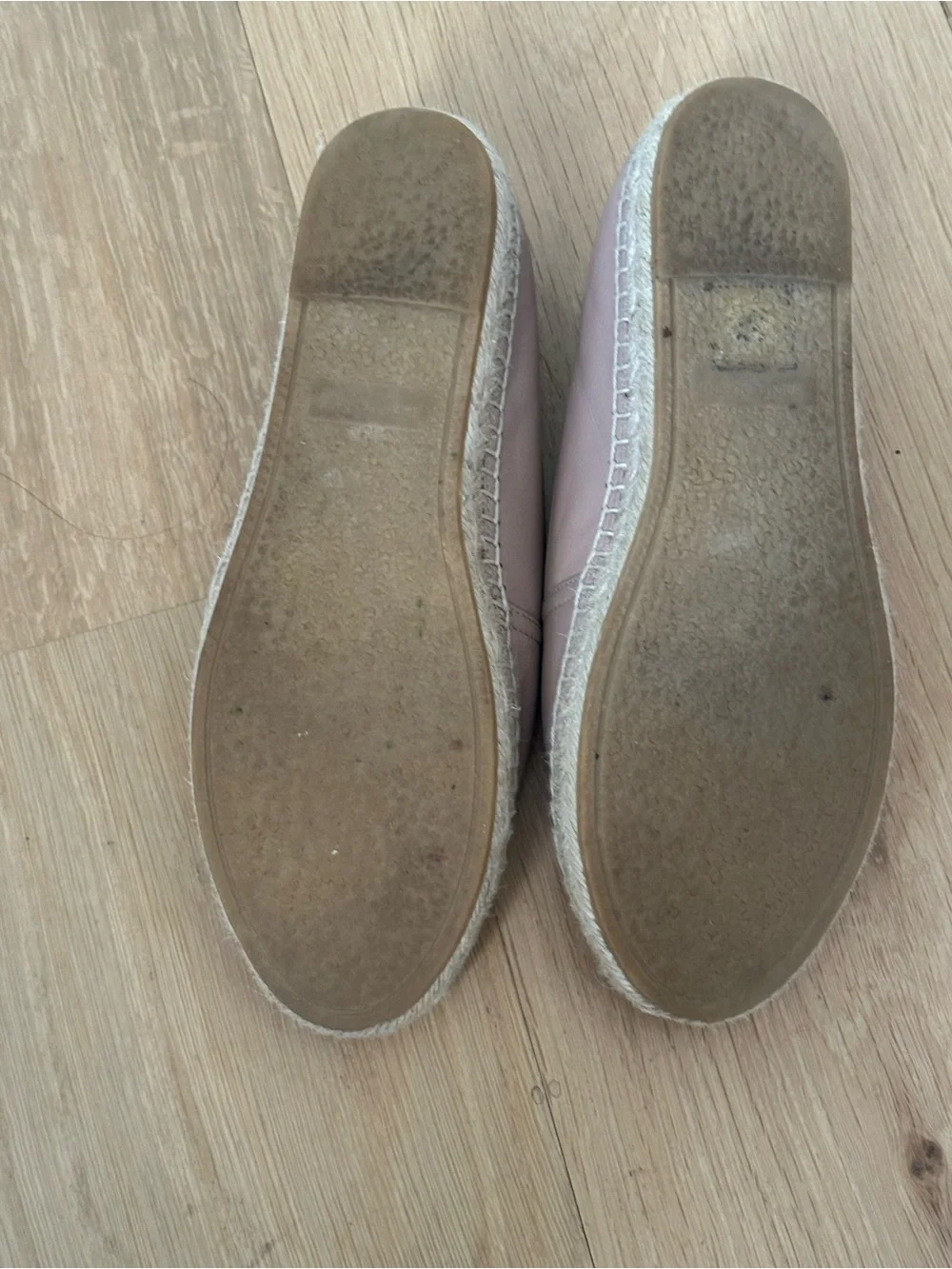 Saint Laurent Blush Pink Leather Espadrilles